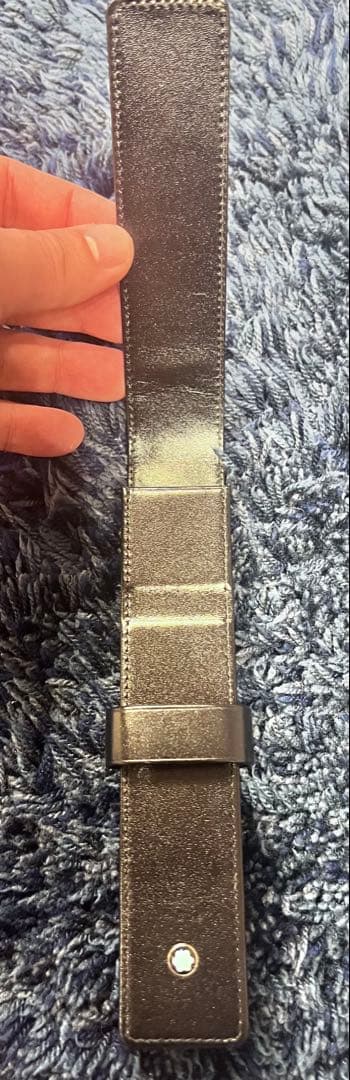 MONTBLANC ブラック　レザー 筆箱　ペンケース