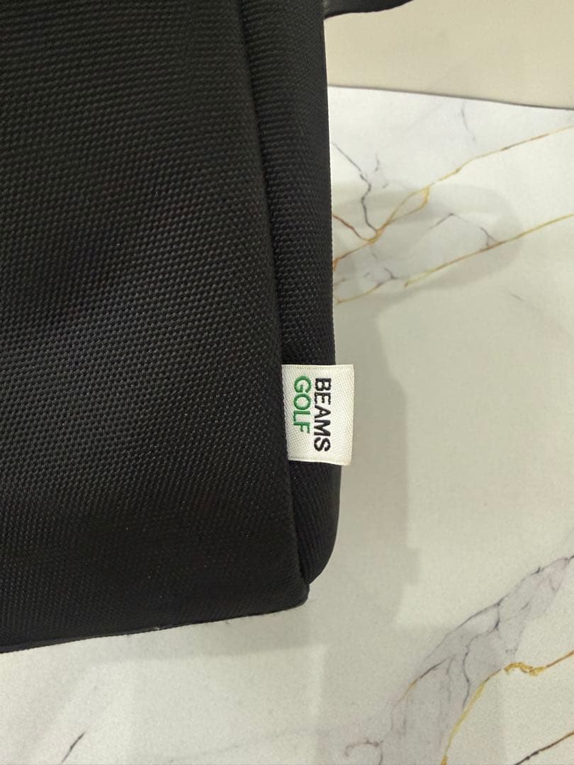 美品 BEAMS GOLF 小型トートバッグ 黒 ラウンドバッグ