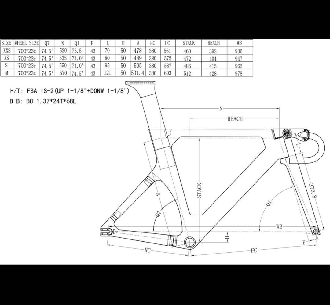 OEMトラックフレーム NOVA CORONA RAPIDO550mm Sピスト