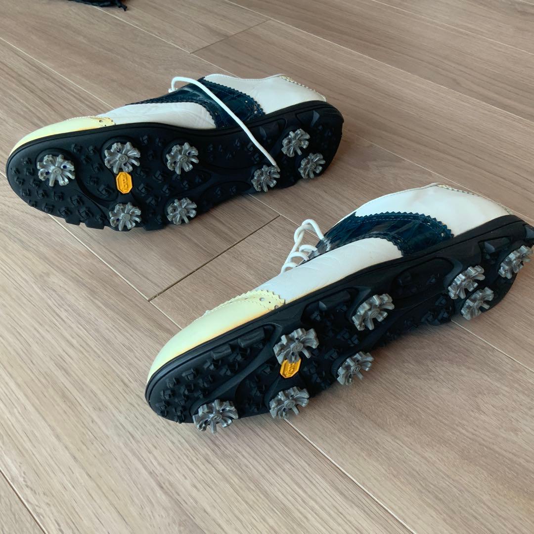 LANVIN SPORT ゴルフシューズ　ホワイト/ブルー　メンズ