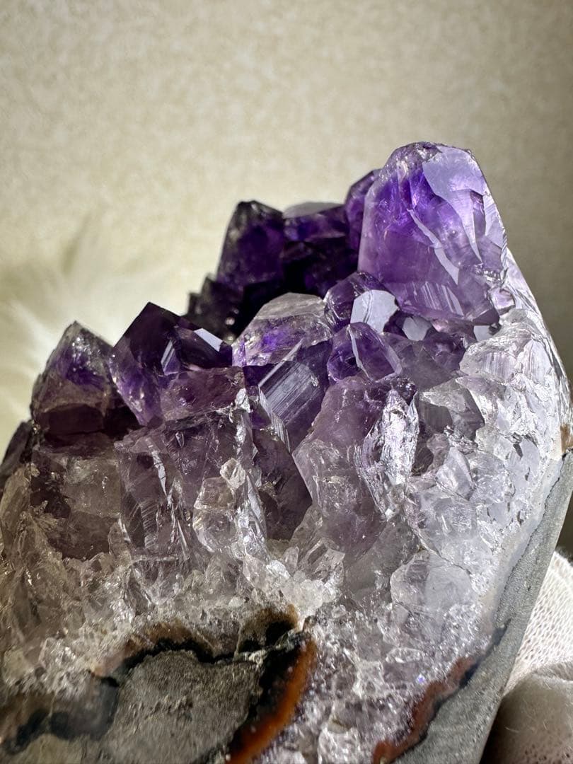 高品質 ウルグアイ産アメジストドーム 濃紫 紫水晶 クラスター 407