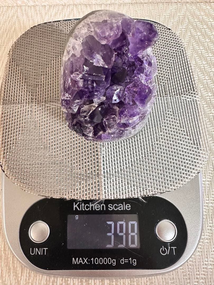 高品質 ウルグアイ産アメジストドーム 濃紫 紫水晶 クラスター 407