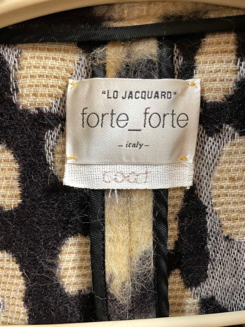 forte forte ヒョウ柄ファー風オーバーサイズジャケット