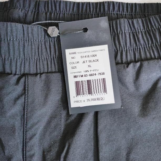 【新品未使用タグ付き】BALR ボーラー　テックカーゴパンツ　ＸＬ　黒