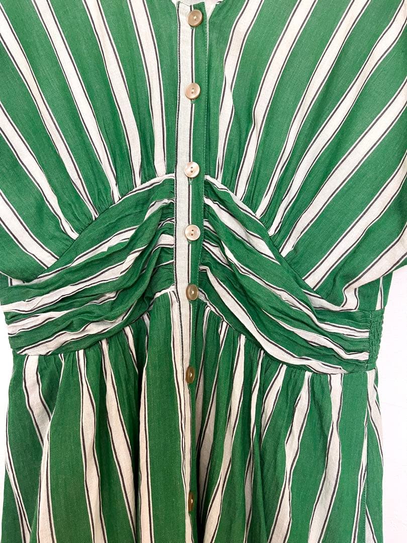 美品ヌキテパ　コットンストライプワンピース