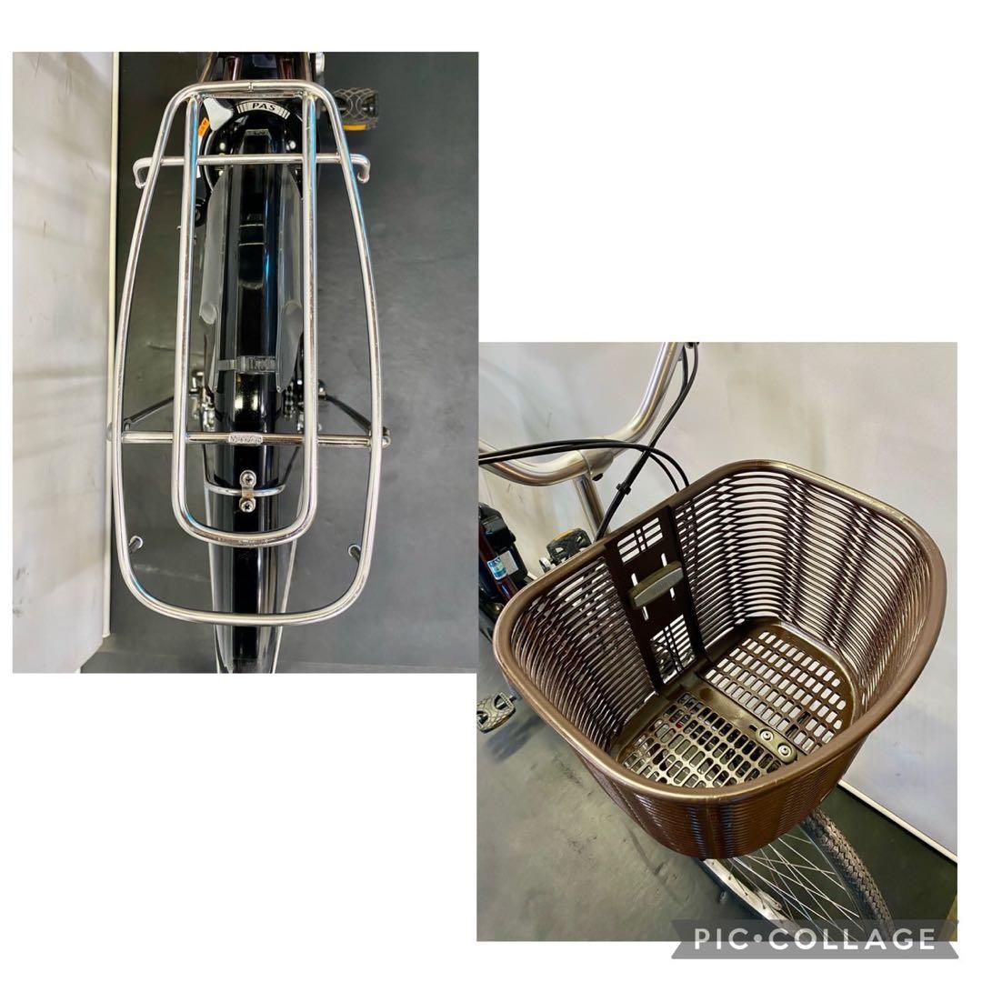 1年保証 送料無料　ヤマハ　パスナチュラ　26インチ　茶色　電動アシスト自転車