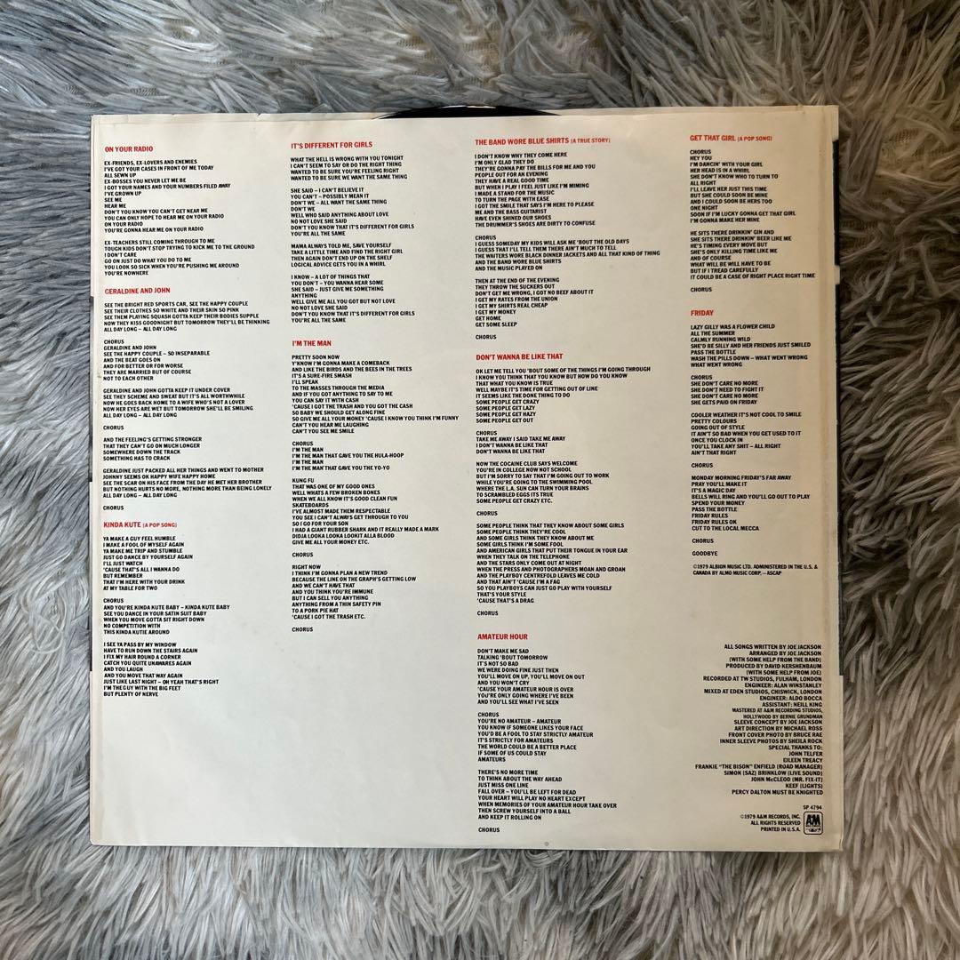 Joe Jackson I'm The Man ジョー・ジャクソン　US