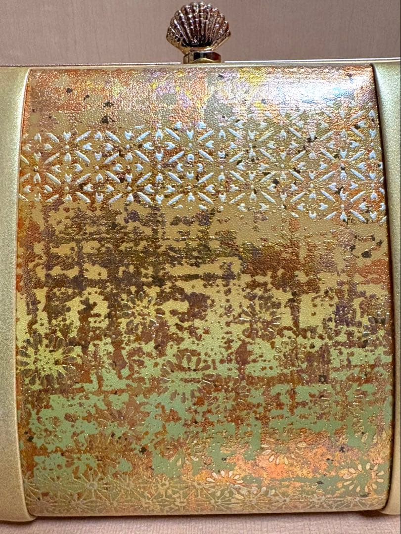 和装バッグ＆草履セット　ゴールド　Lサイズ