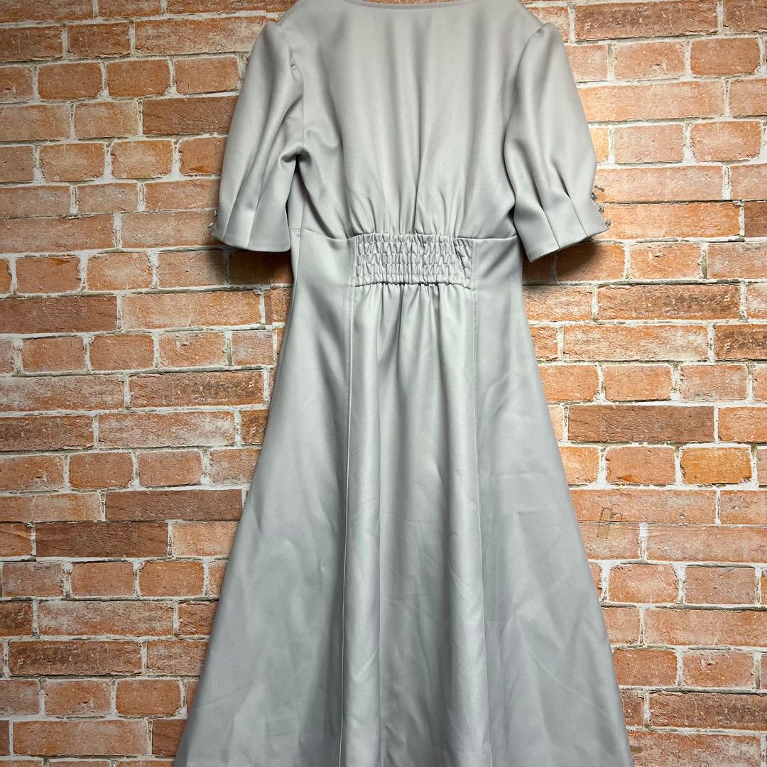 (極美品)ノエラ　コード刺繍ジップワンピース　ロング丈　ベージュ　Aライン　M