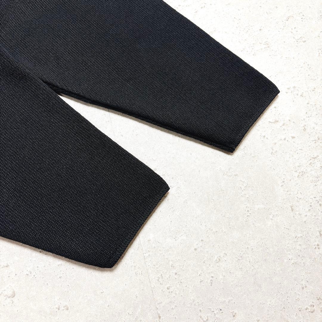 ドゥーズィエムクラス　Twins cotton ニット ロングガウン　ブラック