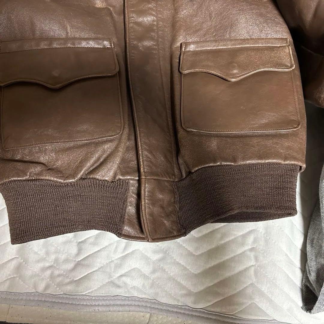 80s' Willis＆ A2 ブラウン フライトジャケット 36