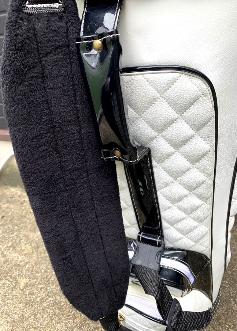 BELDING キャディバッグ　レディース　革　白　ゴルフバッグ　ゴルフ　高級