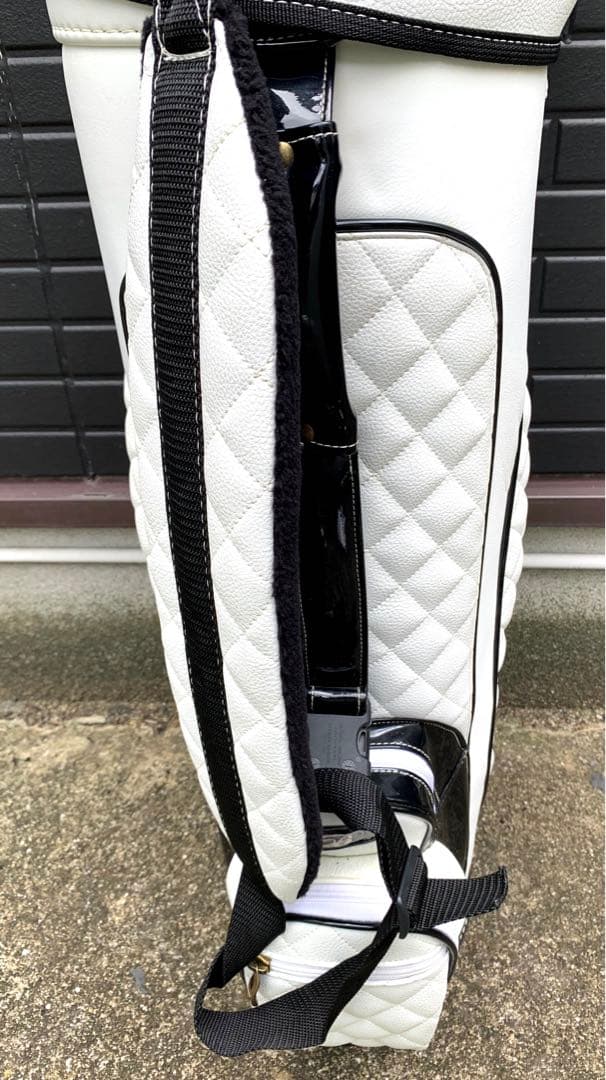 BELDING キャディバッグ　レディース　革　白　ゴルフバッグ　ゴルフ　高級