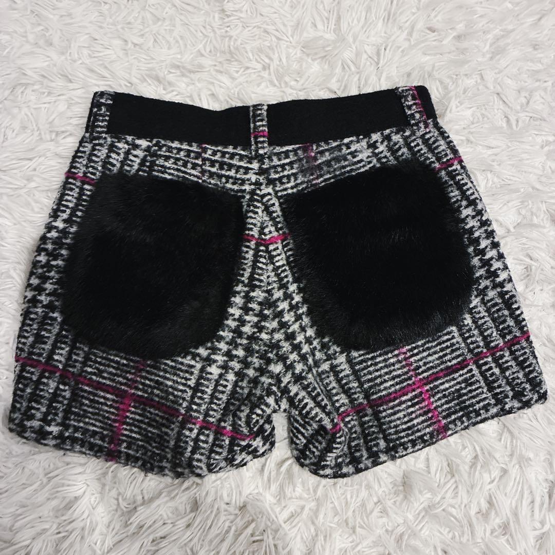 MARK & LONA ショートパンツ ファー スカル ゴルフウェア ウール