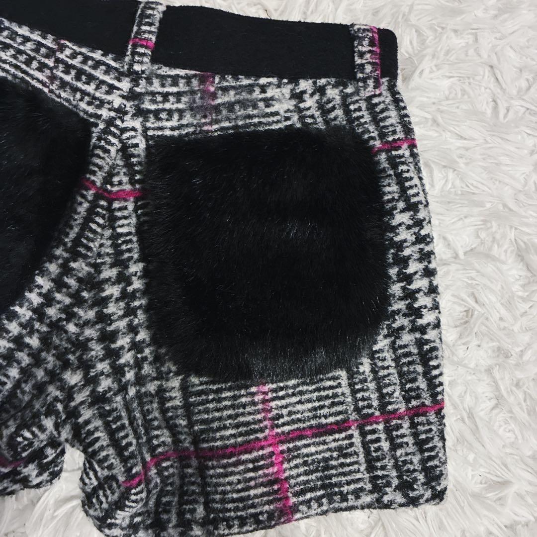 MARK & LONA ショートパンツ ファー スカル ゴルフウェア ウール