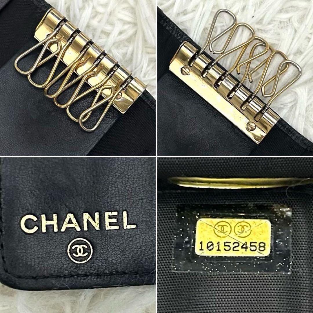 【専用】CHANEL キャビアスキン ココマーク 6連キーケース ブラック