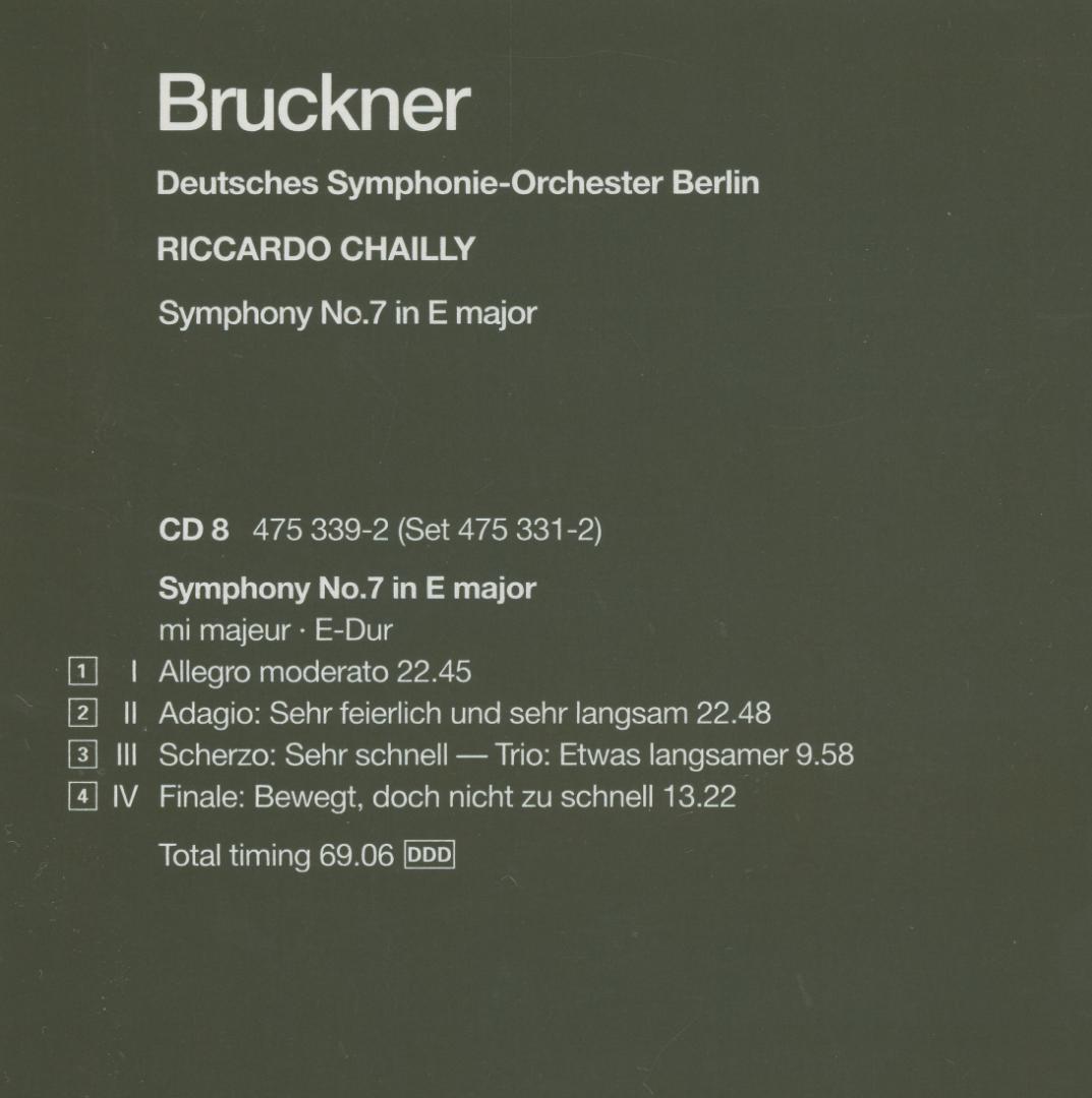 ブルックナー交響曲全集 リッカルド・シャイー ベルリン放送響、コンセルトヘボウ管