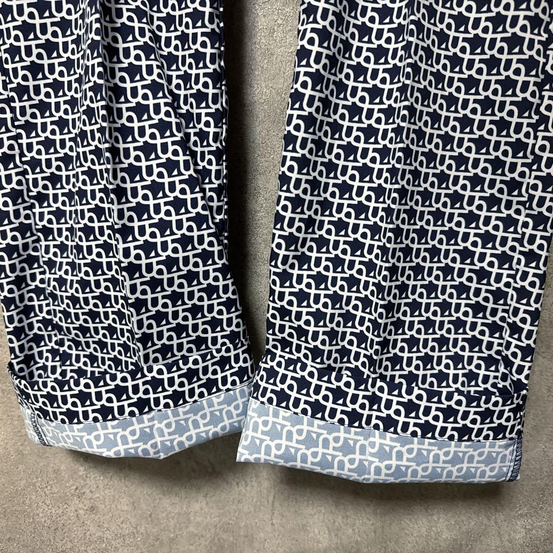 and per se アンパスィ 総柄 ゴルフ パンツ メンズ 79 ネイビー