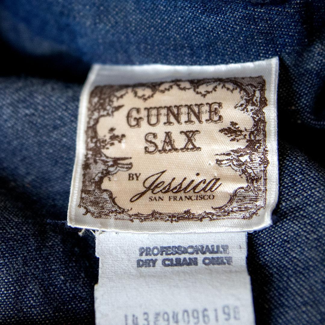 【GUNNE SAX】　デニム×小花柄 ワンピース 70s