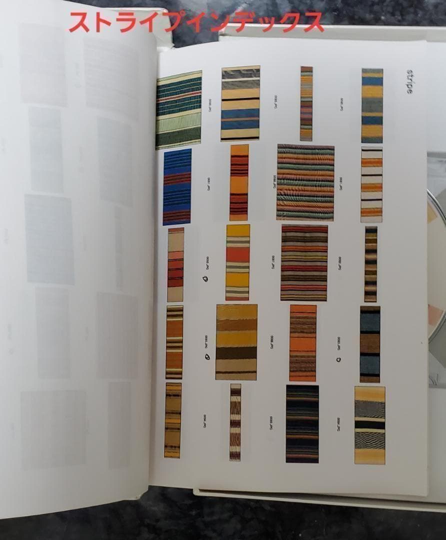柄見本CD４枚セット　ストライプ　チェック　ジオメトリック　テキスタイル生地見本