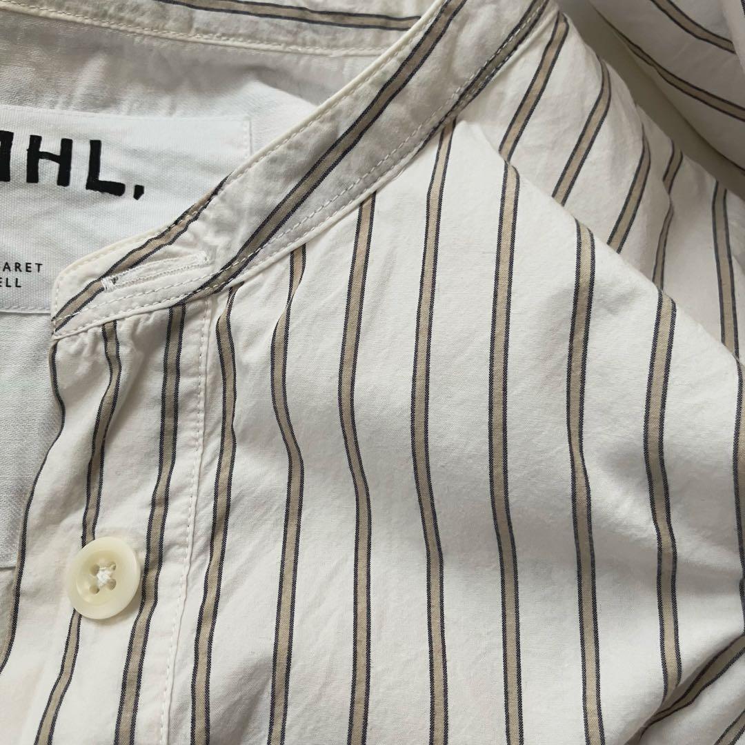 近年✨ MHL. OUTLINE COTTON STRIPE シャツ