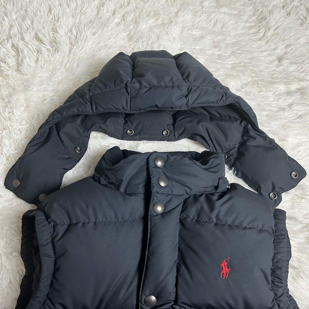 【極美品・人気】ポロラルフローレン ダウンベスト ポニー刺繍 現行タグ 黒