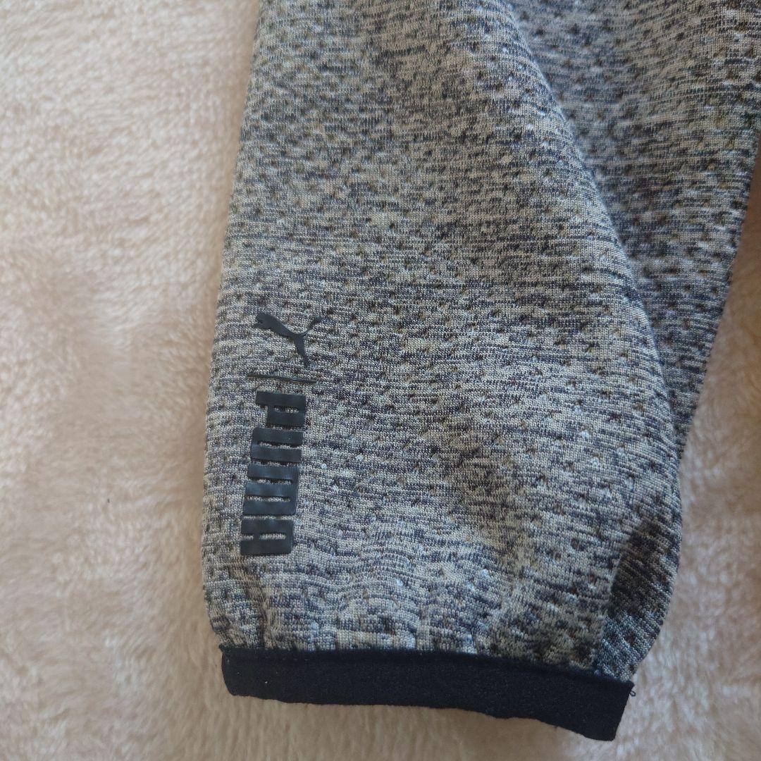 フード付きダウン風ジャケット ブラック/グレー