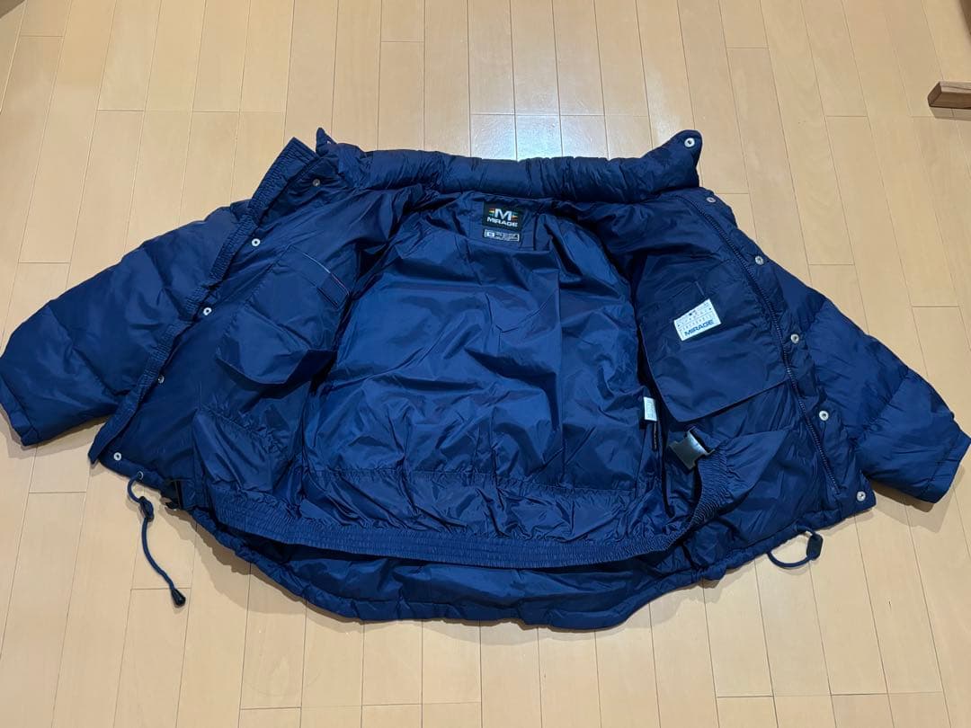 希少90s インディアンス 肉厚ダウンジャケット MLB MIRAGE短丈y2k