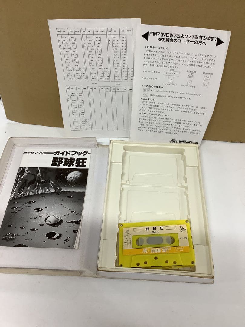 FM7用ゲームソフト5本セット パックマン ウイングマン 暴龍ゴジラ 野球狂の詩