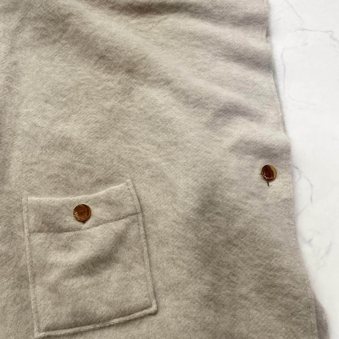 美品✨ダイアグラム グレースコンチネンタル ウール ポンチョ 金ボタン