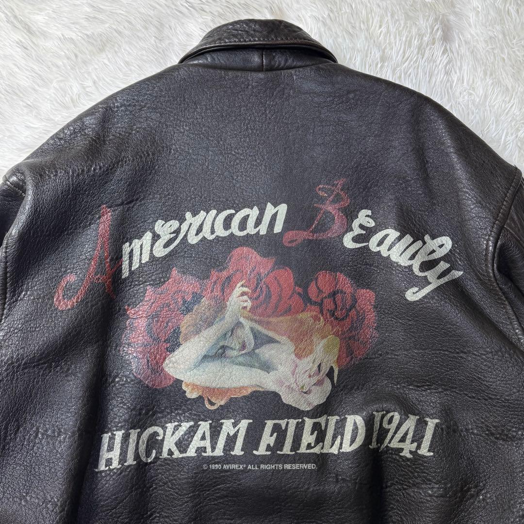 【美品】AVIREX A-2フライトジャケット American Beauty