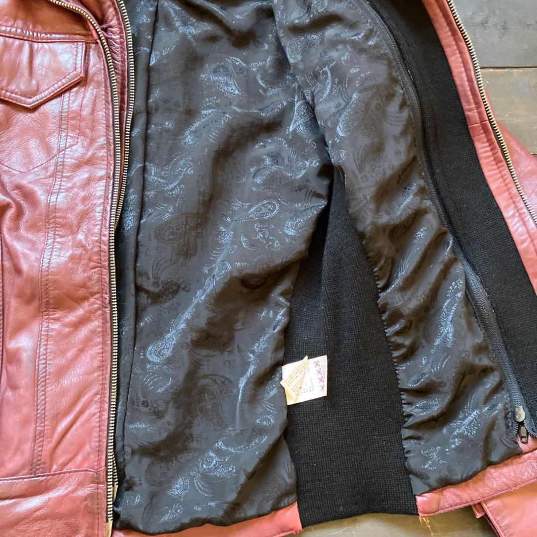 最終セール開催　MURDER LICENSE レイヤーレザージャケット 羊革46