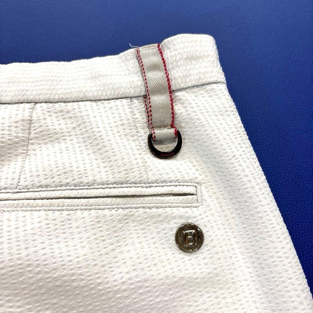 ブリーフィングゴルフ　ハーフパンツ　シアサッカー　ホワイト系　M