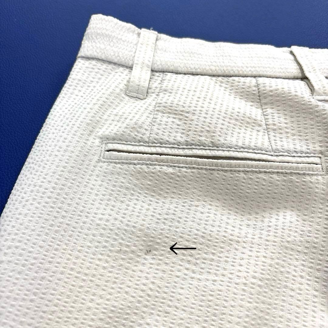 ブリーフィングゴルフ　ハーフパンツ　シアサッカー　ホワイト系　M