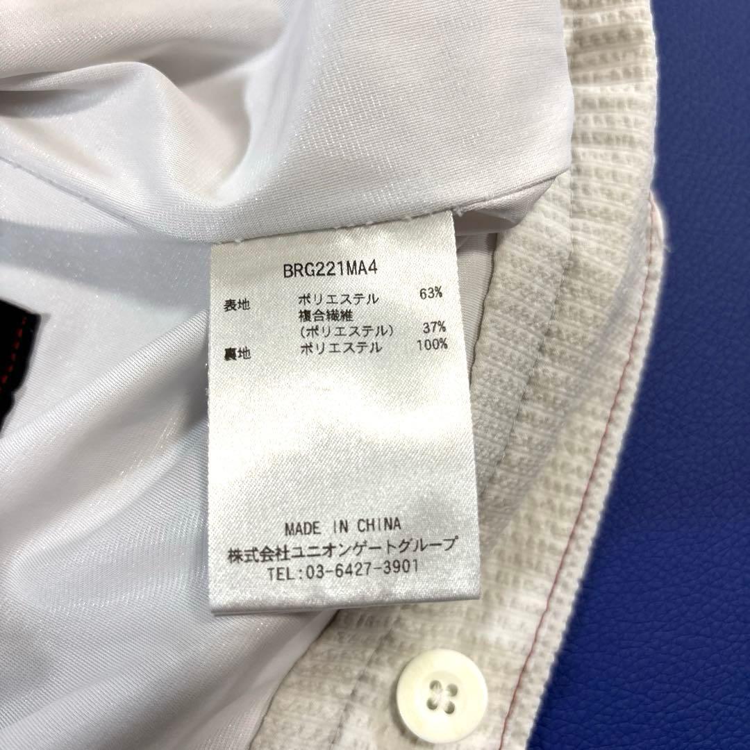 ブリーフィングゴルフ　ハーフパンツ　シアサッカー　ホワイト系　M