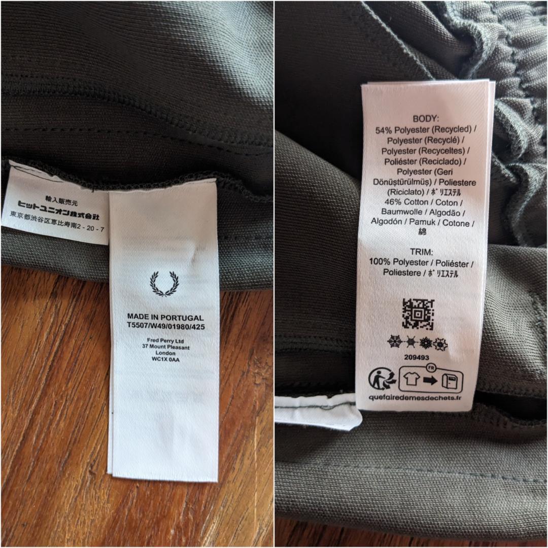 未使用美品　FRED PERRY フレッドペリー　トラックパンツ　ジャージ