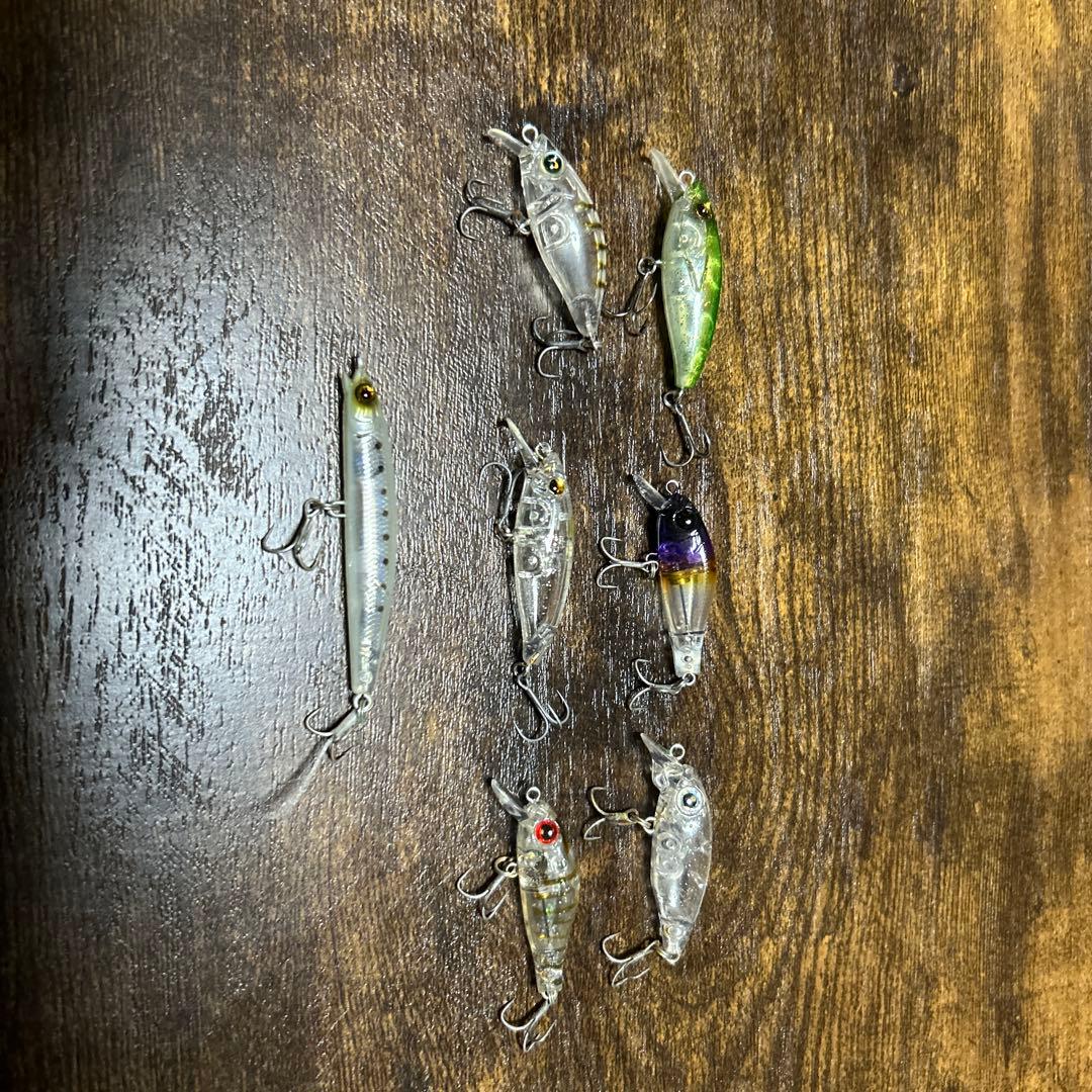 メバルミノー7本セット　リッジ　ガンシップ　シラスミノーなどケース付き