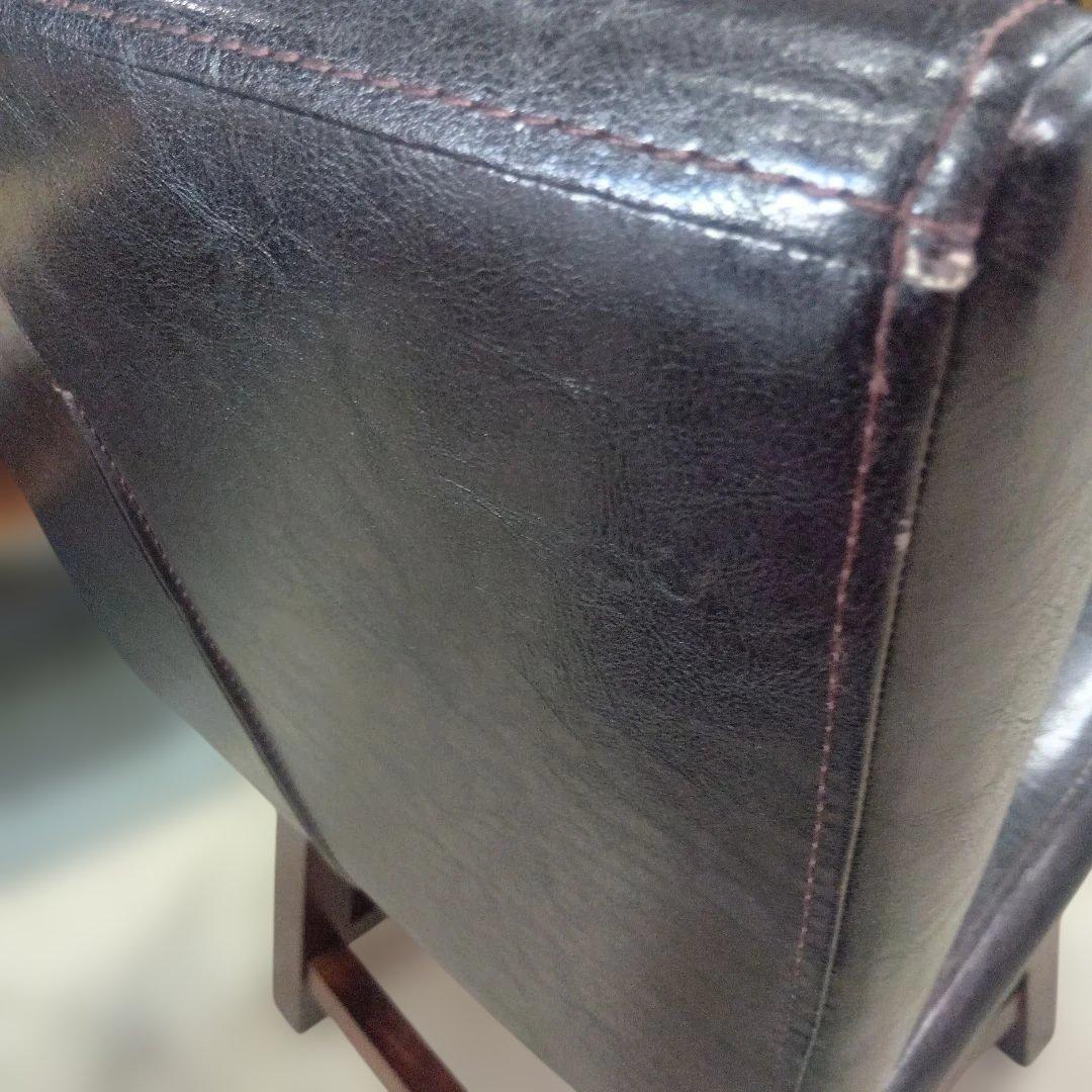 ヴィンテージ MORISHIGE PUレザー アンティーク回転チェア①