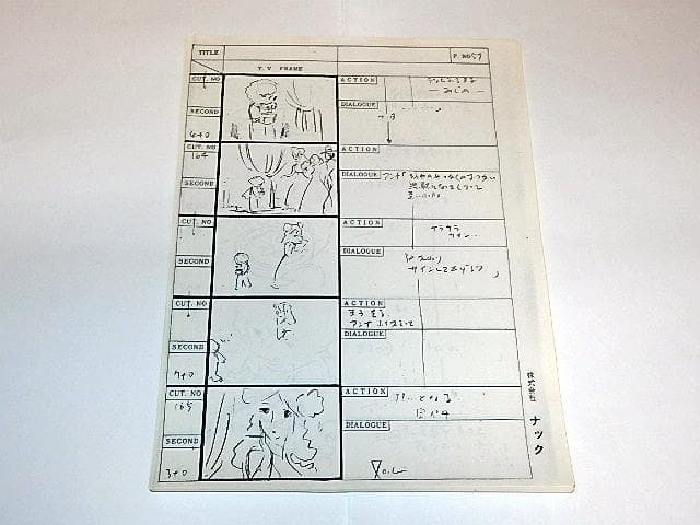 ★絵コンテ　星の王子さま プチ・プランス第18話　田中英二/安彦良和先生/ナック