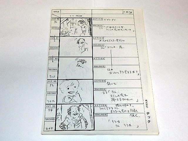 ★絵コンテ　星の王子さま プチ・プランス第18話　田中英二/安彦良和先生/ナック