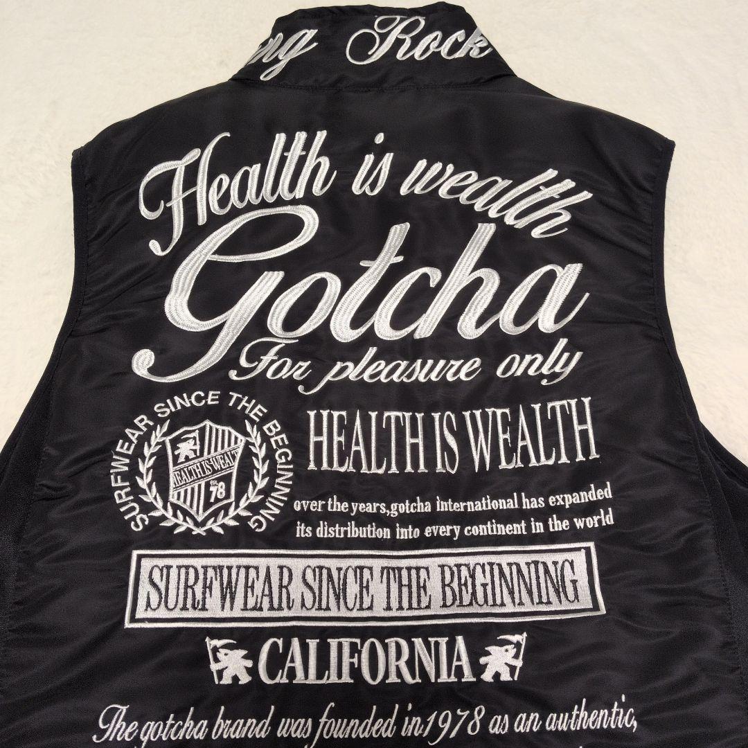 ガッチャゴルフ 中綿ベスト XL 豪華刺繍 防寒 GOTCHA GOLF