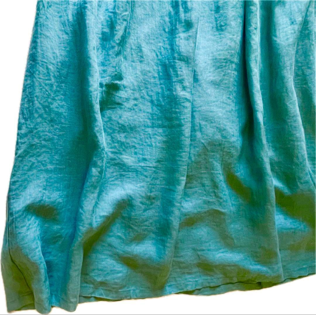 美品✨24SS IENA ラミー ボリュームスリーブ ワンピース 麻100　M