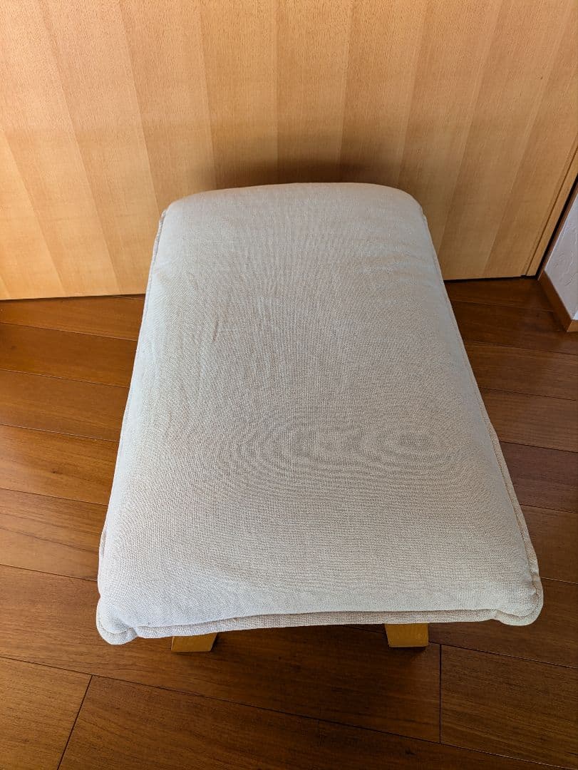 無印良品 MUJI ハイバック リクライニング ソファ用オットマン アイボリー