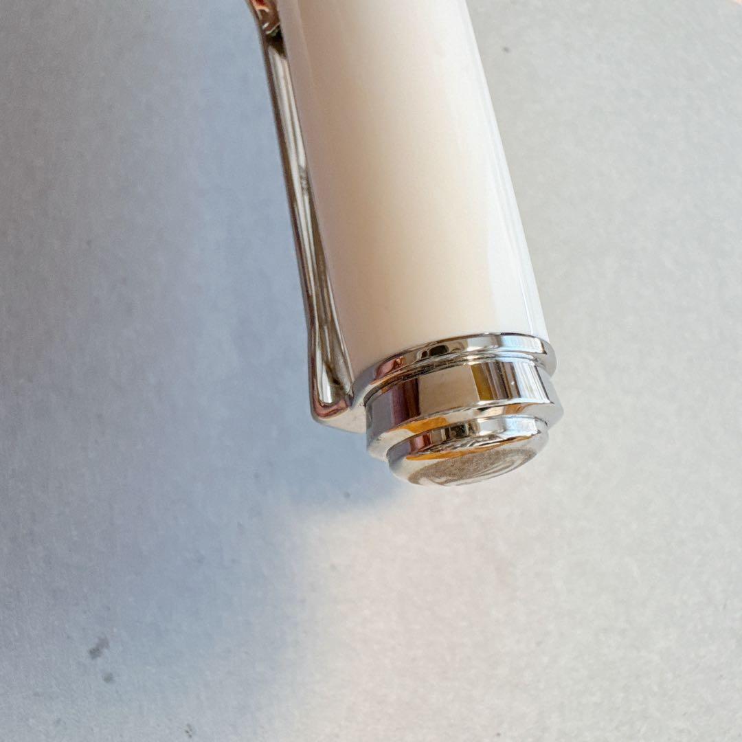 【極美品】ペリカン 万年筆 スーベレーン M605 ホワイトストライプ14K M