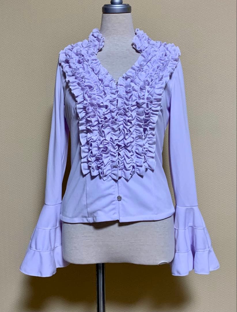 フラメンコ衣装　イベリアエルモサファルダ➕ベルト➕ブラウスの3点セット　M〜L