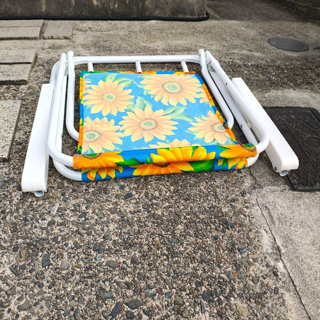 美品 折りたたみ式 ビーチチェア 2脚セット アウトドアチェア