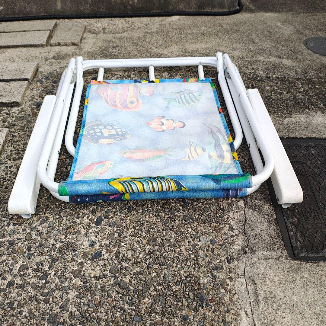 美品 折りたたみ式 ビーチチェア 2脚セット アウトドアチェア