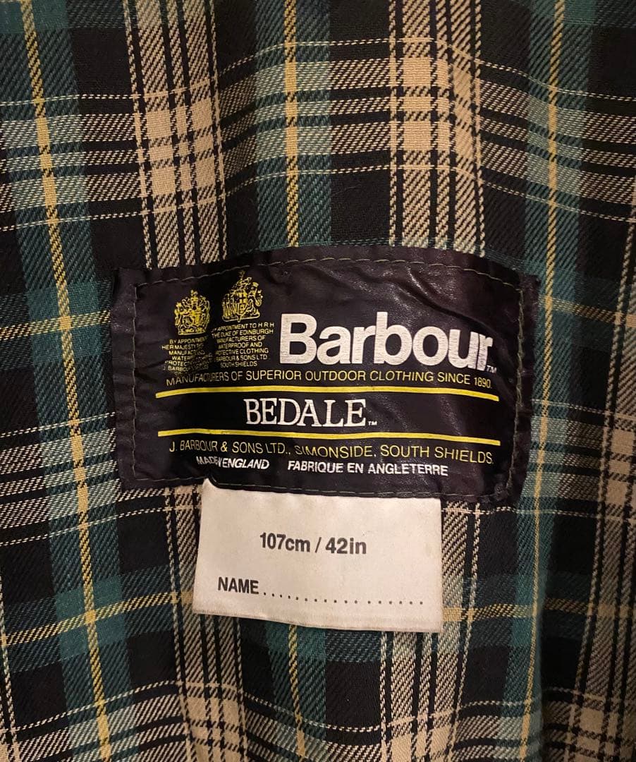 【希少】BARBOUR Bedale 2ワラント 4ポケットc42 YKKジップ