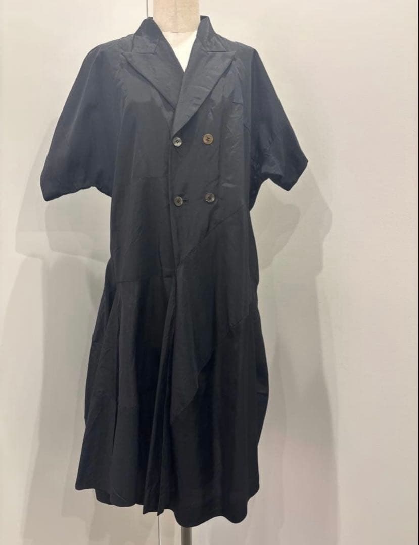 COMME des GARÇONS ブラック 半袖シャツワンピース M