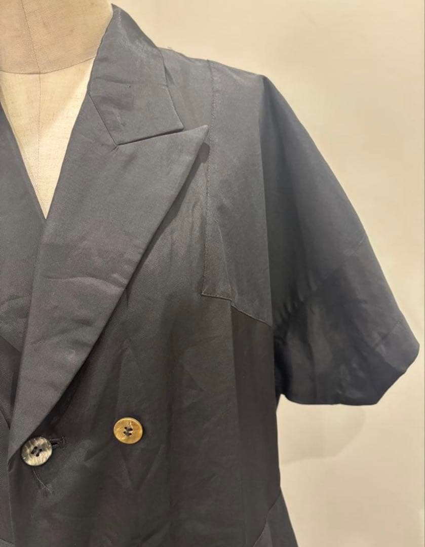 COMME des GARÇONS ブラック 半袖シャツワンピース M